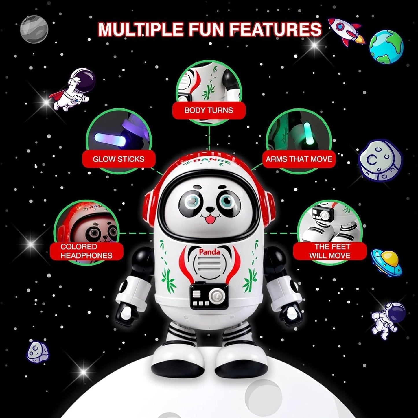 Dancing Light Panda Toys
