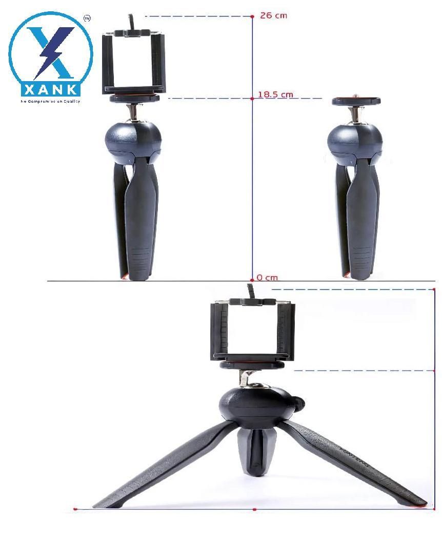 XANK YT-228 Tripod (Black, Supports Up to 1200 g)