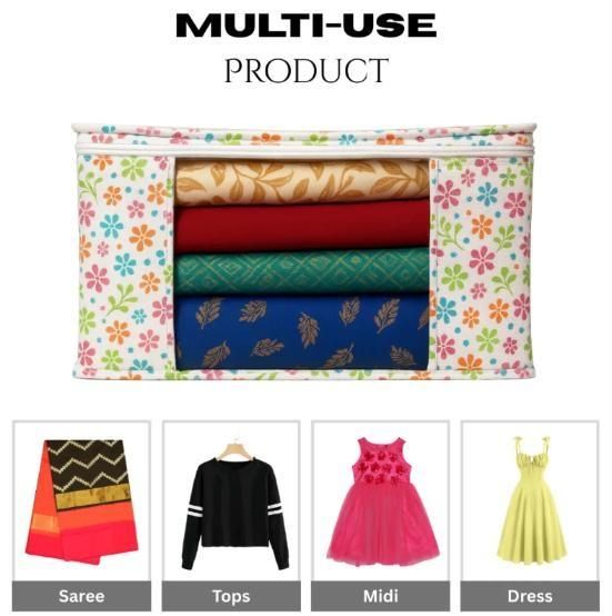 High Quality Flower Printed Saree Cover