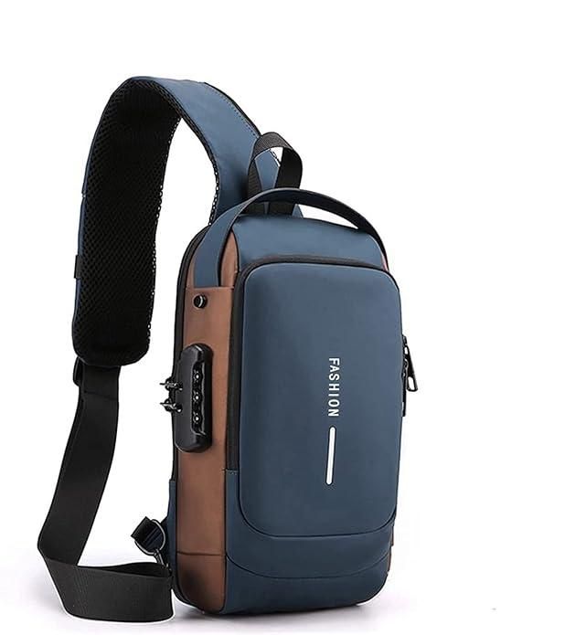 Sling Bag for Men & Women with USB Charging Point